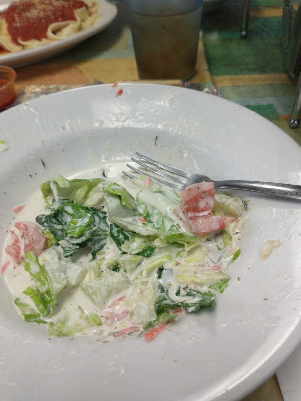 Side Salad with Homemade Ranch Dressing